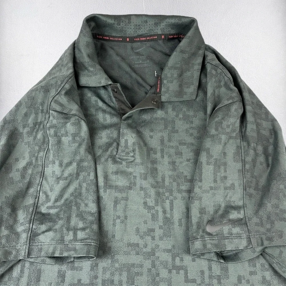 Nike Polo Mens Large Gray Tiger Woods Collection Dri-FIT ADV Golf CU9528-010 - Picture 1 of 9